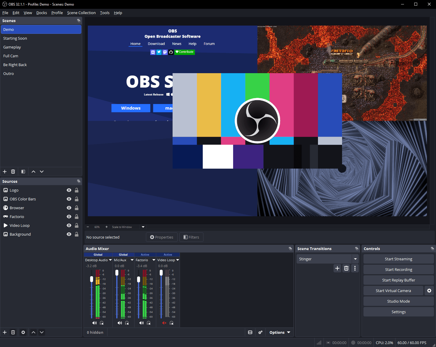 OBS Studio uygulama görseli
