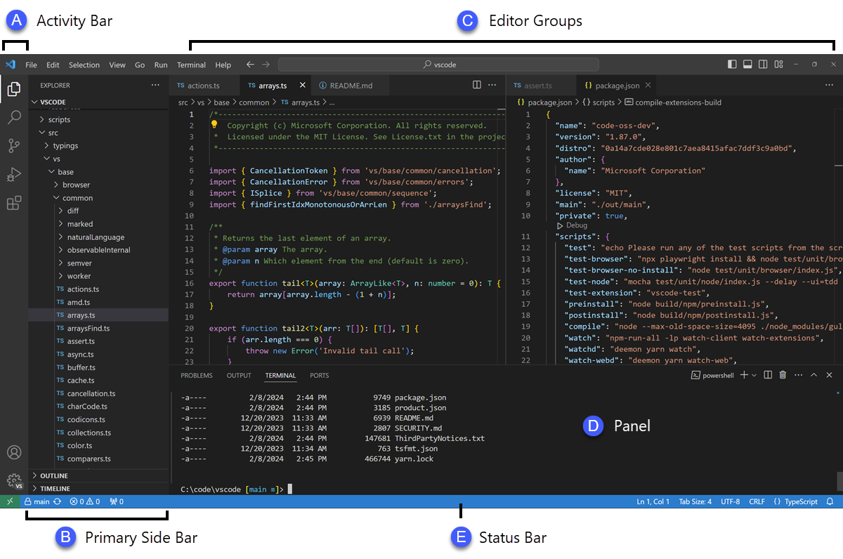 Visual Studio Code uygulama görseli
